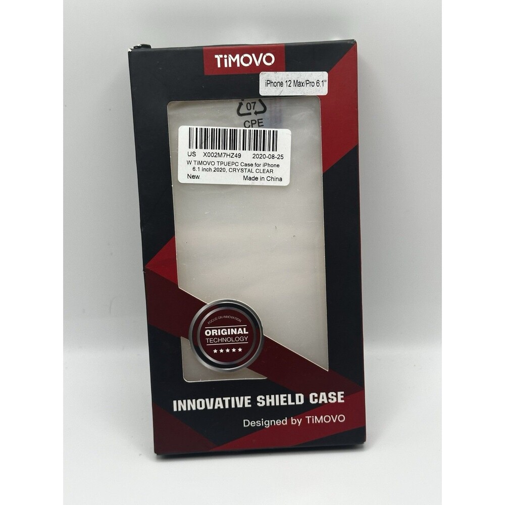 TiMOVO Crystal Clear Case for iPhone 12 / 12 Pro (6.1") - Slim Impact Protection